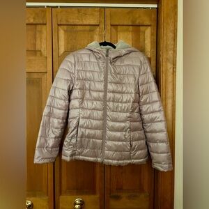 Andrew Marc Ladies’ Sz S Lavender Purple Ultra Soft Reversible Puffer Ski Jacket